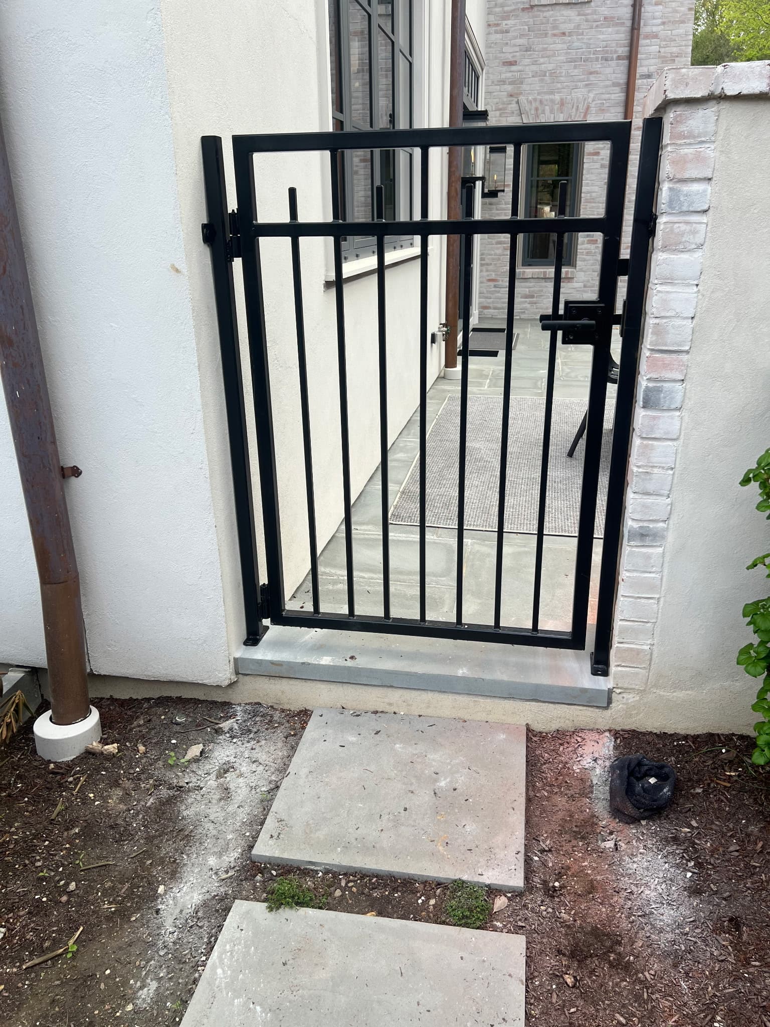 Custom side entry security gate fabricated and installed in Norwalk Connecticut