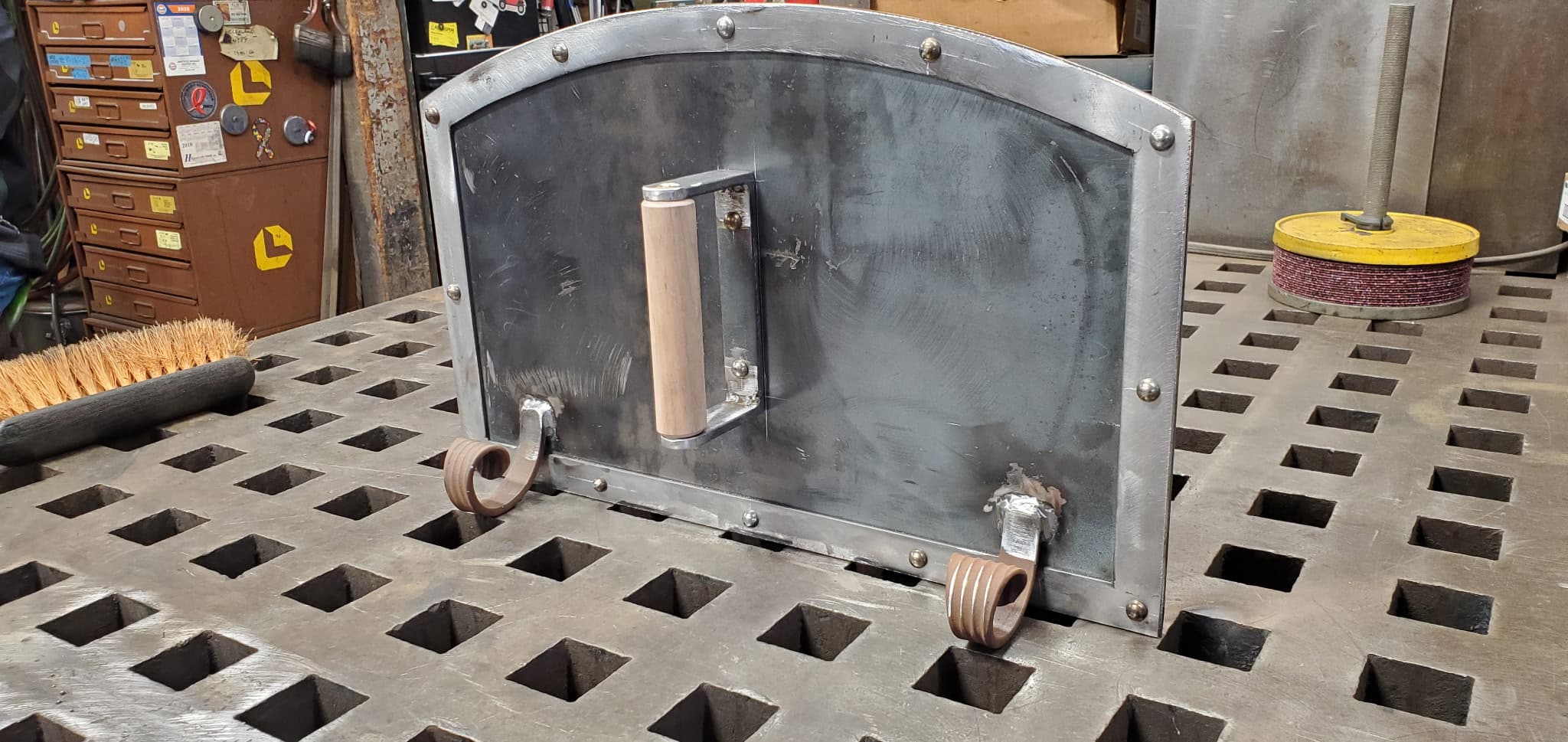 Custom fireplace screen hand-fabricated by metal fabricator in Norwalk CT